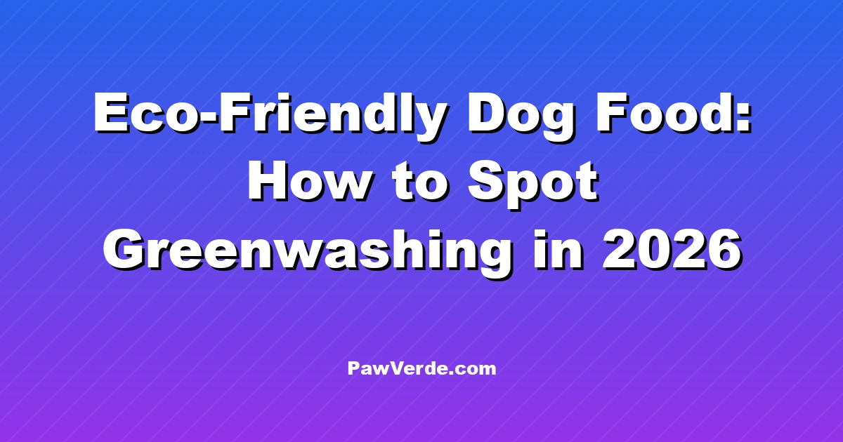 Eco-Friendly Dog Food: How to Spot Greenwashing in 2026
